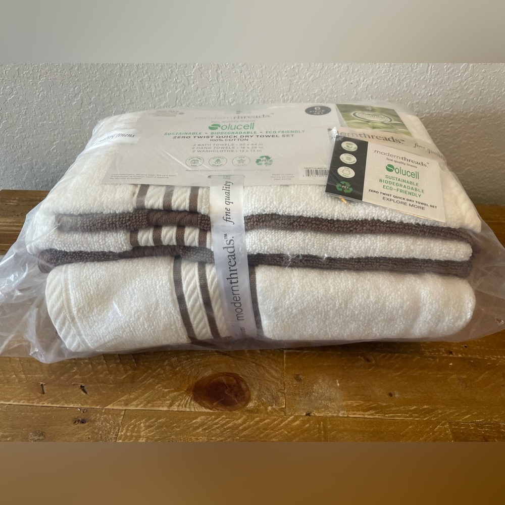 Modern Threads Quick Dry 6 Piece Towel Set